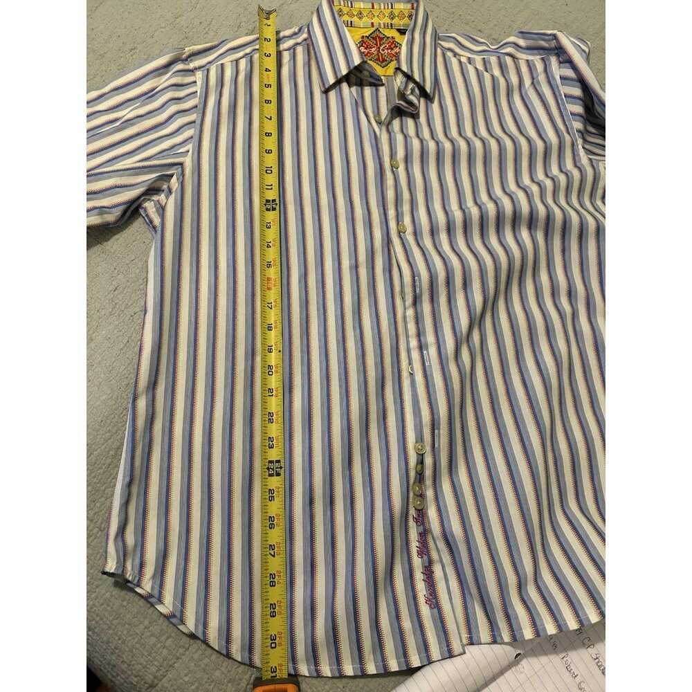 Robert Graham Mens Button Up/Dress Shirt/Long Sleeve/Flip cuff XL - Picture 15 of 16